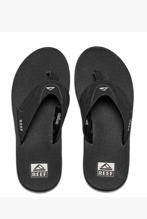 SANDALIAS REEF FANNING NEGRO/PLATA