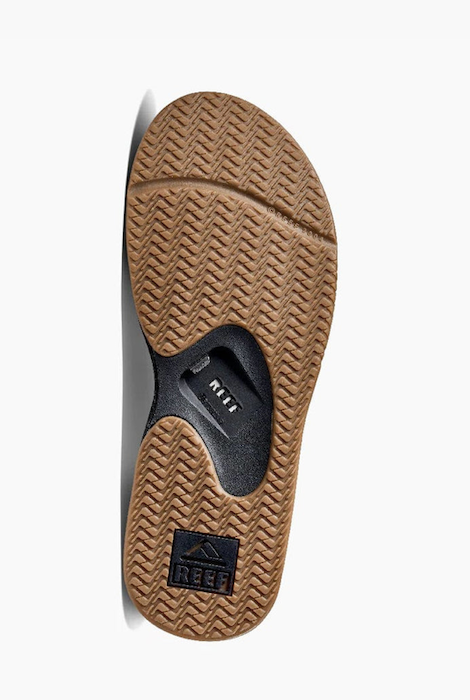 SANDALIAS REEF FANNING BAJA NEGRO/PLATA
