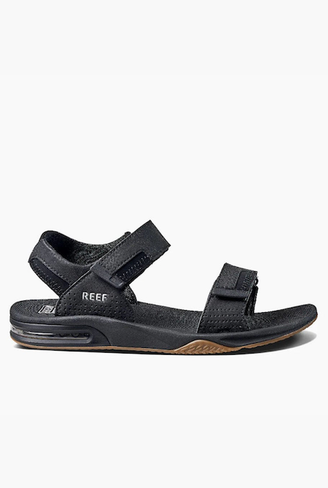 SANDALIAS REEF FANNING BAJA NEGRO/PLATA