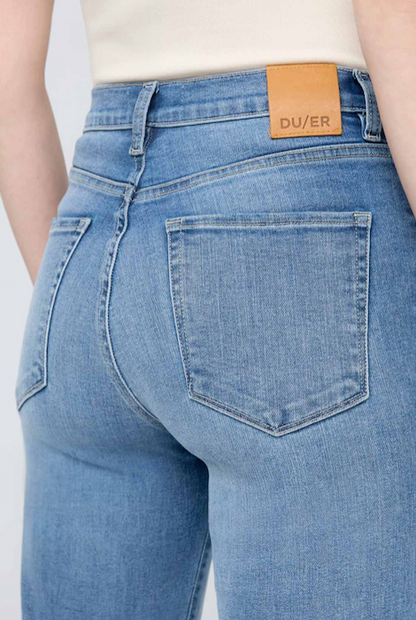 Duer Performance Denim+ High Rise Straight - Vintage Seaside