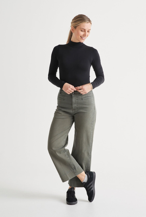 Duer Luxtwill High Rise Trouser - Thyme
