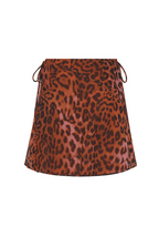 Kulani Kinis Chiffon Tie Side Mini Skirt - Leopard Lasso