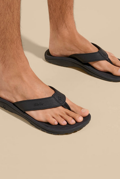 OLUKAI 'OHANA SANDALS BLACK/BLACK