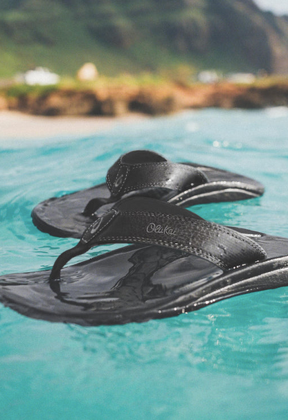OLUKAI 'OHANA SANDALS BLACK/BLACK