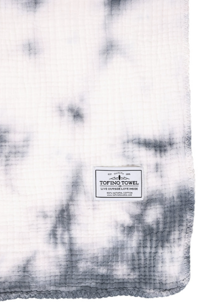 Tofino Towel The Soul Muslin Baby Blanket - Indigo Tie Dye