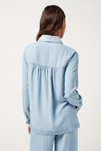 TravisMathew Chambray Button Down Long Sleeve - Light Wash