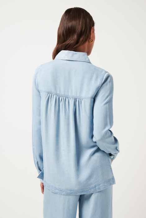 TravisMathew Chambray Button Down Long Sleeve - Light Wash