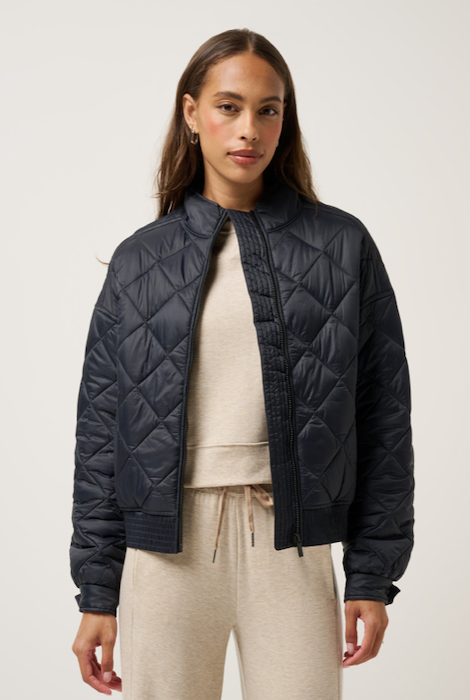 TravisMathew Lights at Night Quilted Jacket - Obsidian