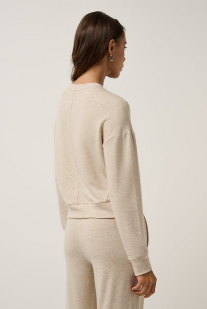 TravisMathew Cloud Terry Crew - Heather Natural