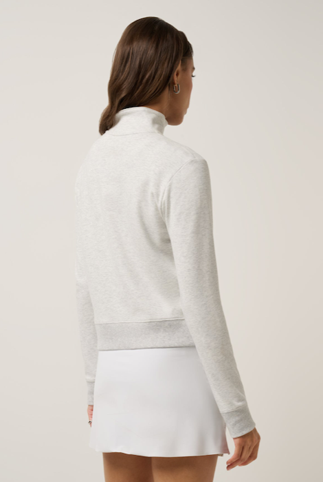 TravisMathew Cloud Fleece Half Zip - Heather Grey