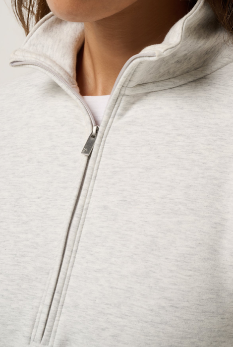 TravisMathew Cloud Fleece Half Zip - Heather Grey