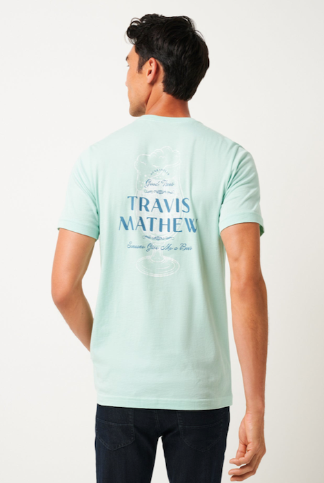 TravisMathew Bar Break T-Shirt - Eggshell Blue