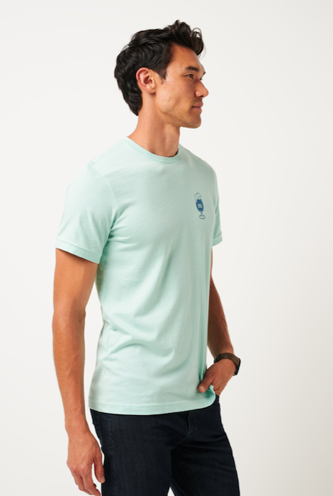 TravisMathew Bar Break T-Shirt - Eggshell Blue