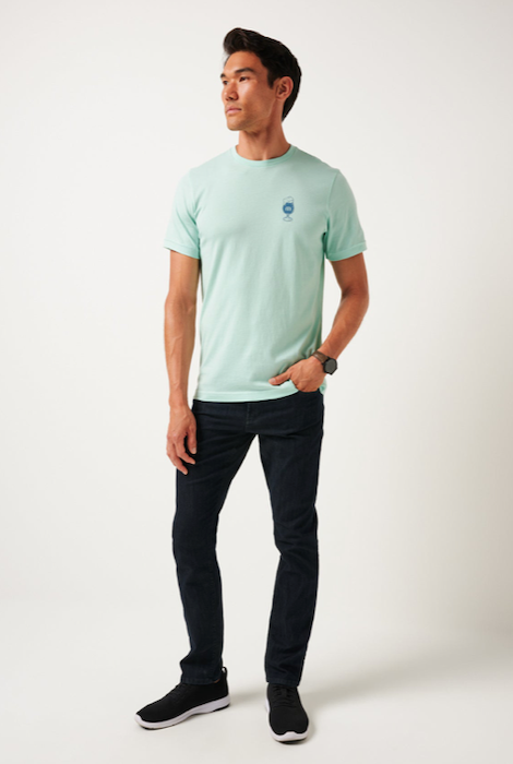 TravisMathew Bar Break T-Shirt - Eggshell Blue