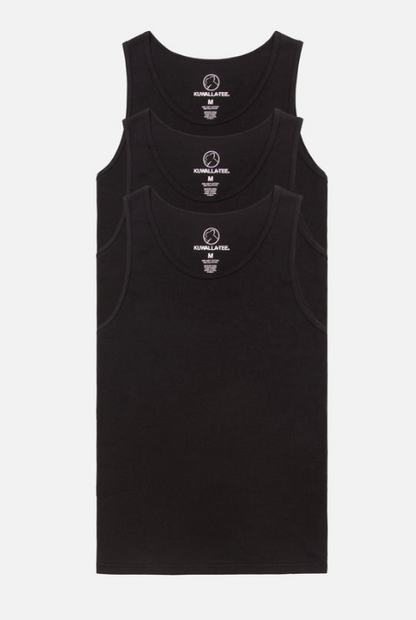 KUWALLA TEE 3 Pack Rib Tank - All Black