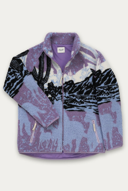 Kuwalla Tee Printed Sherpa Fleece - Sunset Stallion