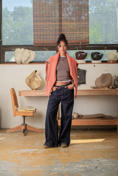 Kuwalla Tee Micro Rib Tee - Washed Brown