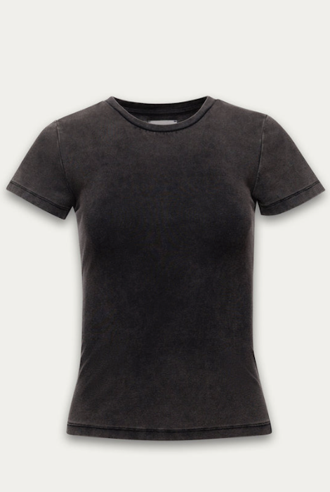 Kuwalla Tee Micro Rib Tee - Washed Black