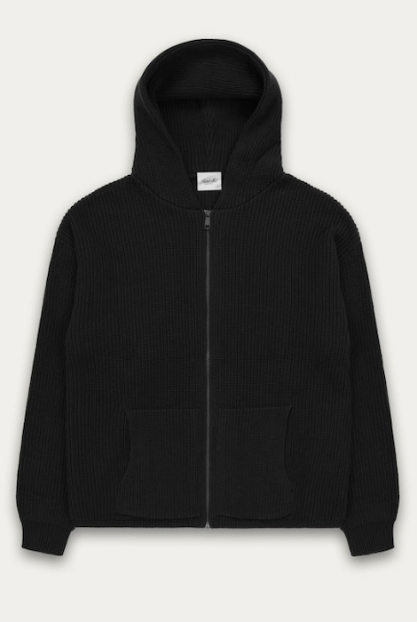 Kuwalla Tee Knitted Zip Hoodie - Black
