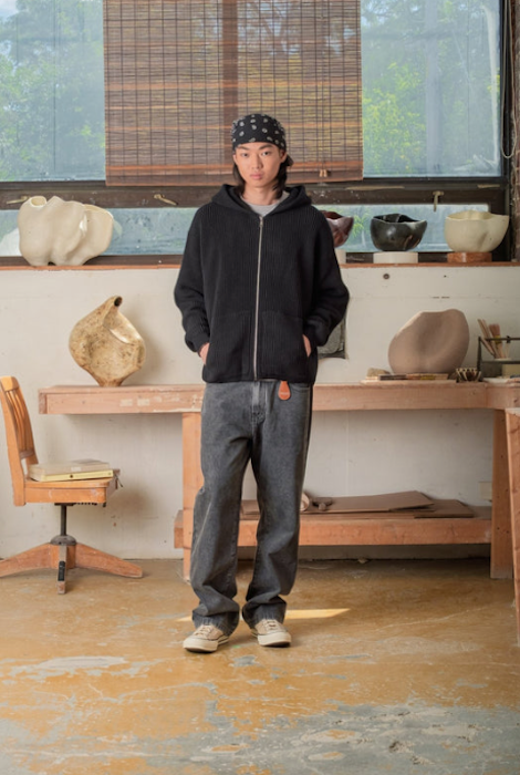 Kuwalla Tee Knitted Zip Hoodie - Black