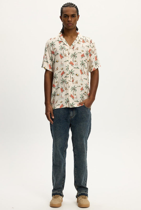 Kuwalla-Tee Boxy Beach Shirt - Hawaii Aop