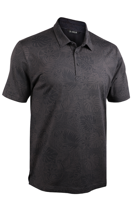 2UNDR Ventura Polo - Coastal Black, men's polo shirt product photograph