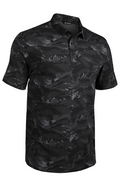 2UNDR The Draper Polo - Black Storm, men's polo shirt product photograph
