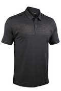 2UNDR Pacino Short Sleeve Polo - Black/Coastal Black, men's polo shirt product photograph