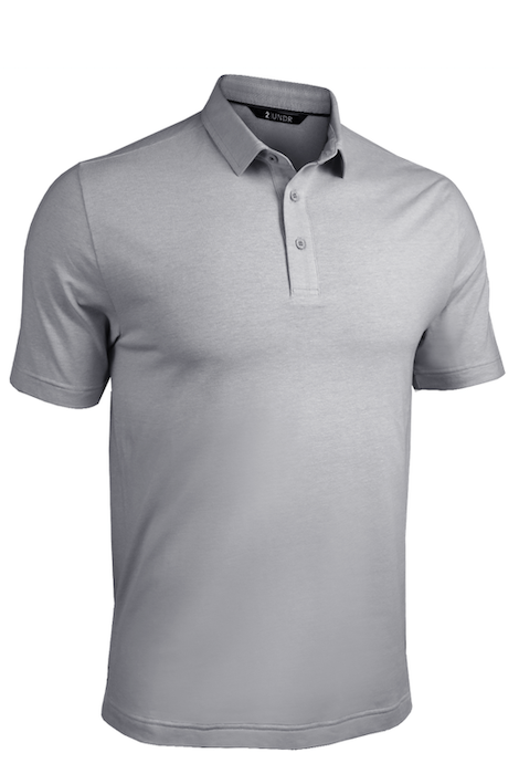 2UNDR Classic Polo 2.0 - Lt. Grey, men's polo shirt product photograph