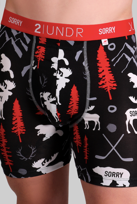 2UNDR Swing Shift 6" Boxer Brief - Sorry Eh