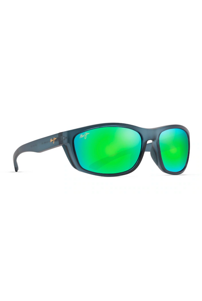 MAUI JIM NUU LANDING - MATTE TEAL WITH AQUAMARINE RUBBER/MAUIGREEN