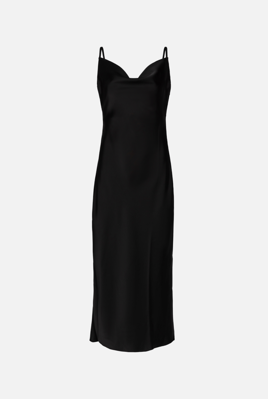 Kuwalla Tee Bias-Cut Satin Slip Dress - Black