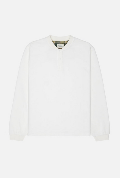 KUWALLA TEE LONG SLEEVE THERMAL HENLEY - WHITE