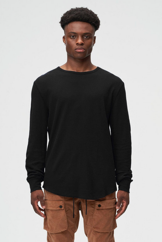 KUWALLA TEE THERMAL HI-LO - BLACK