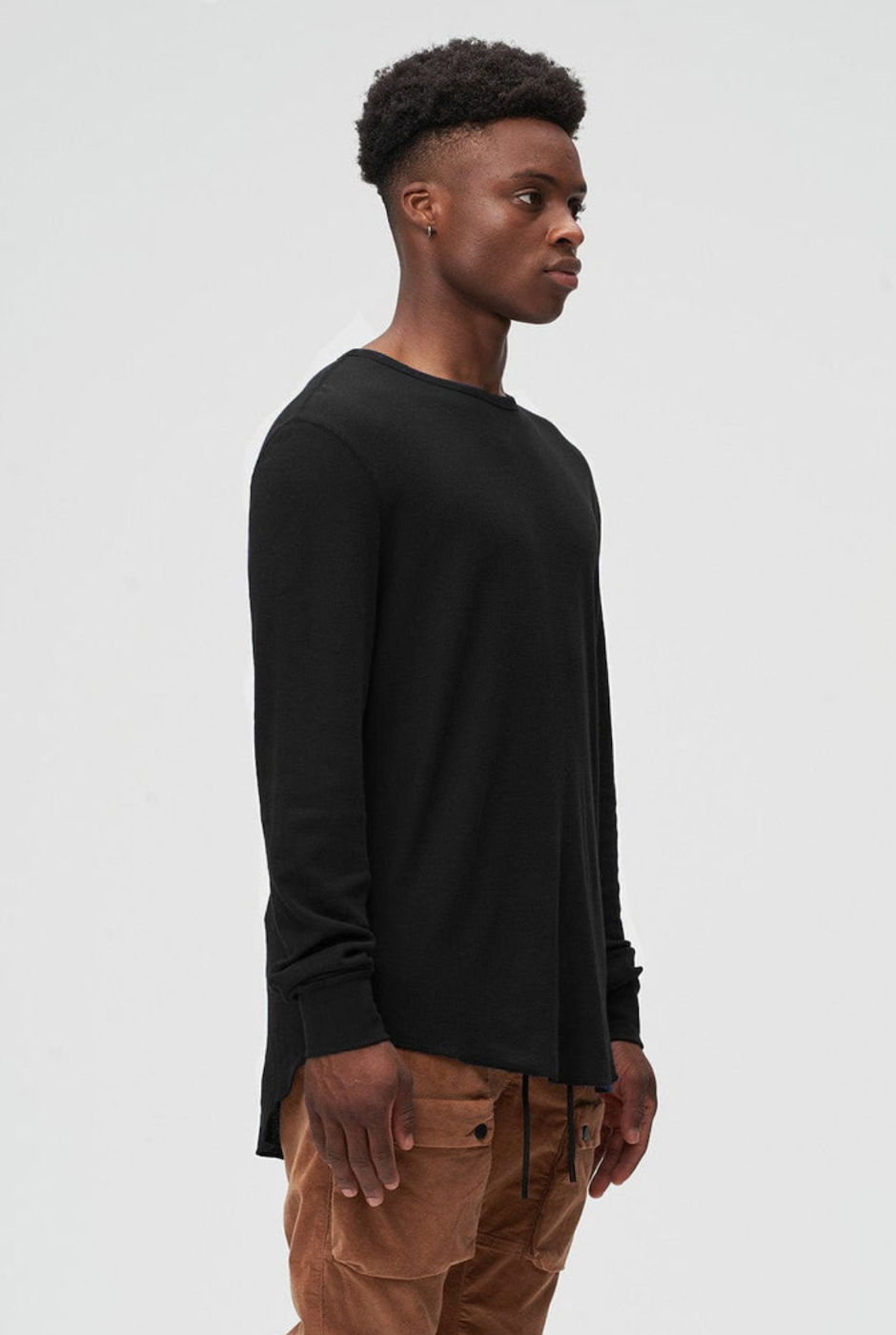 KUWALLA TEE THERMAL HI-LO - BLACK