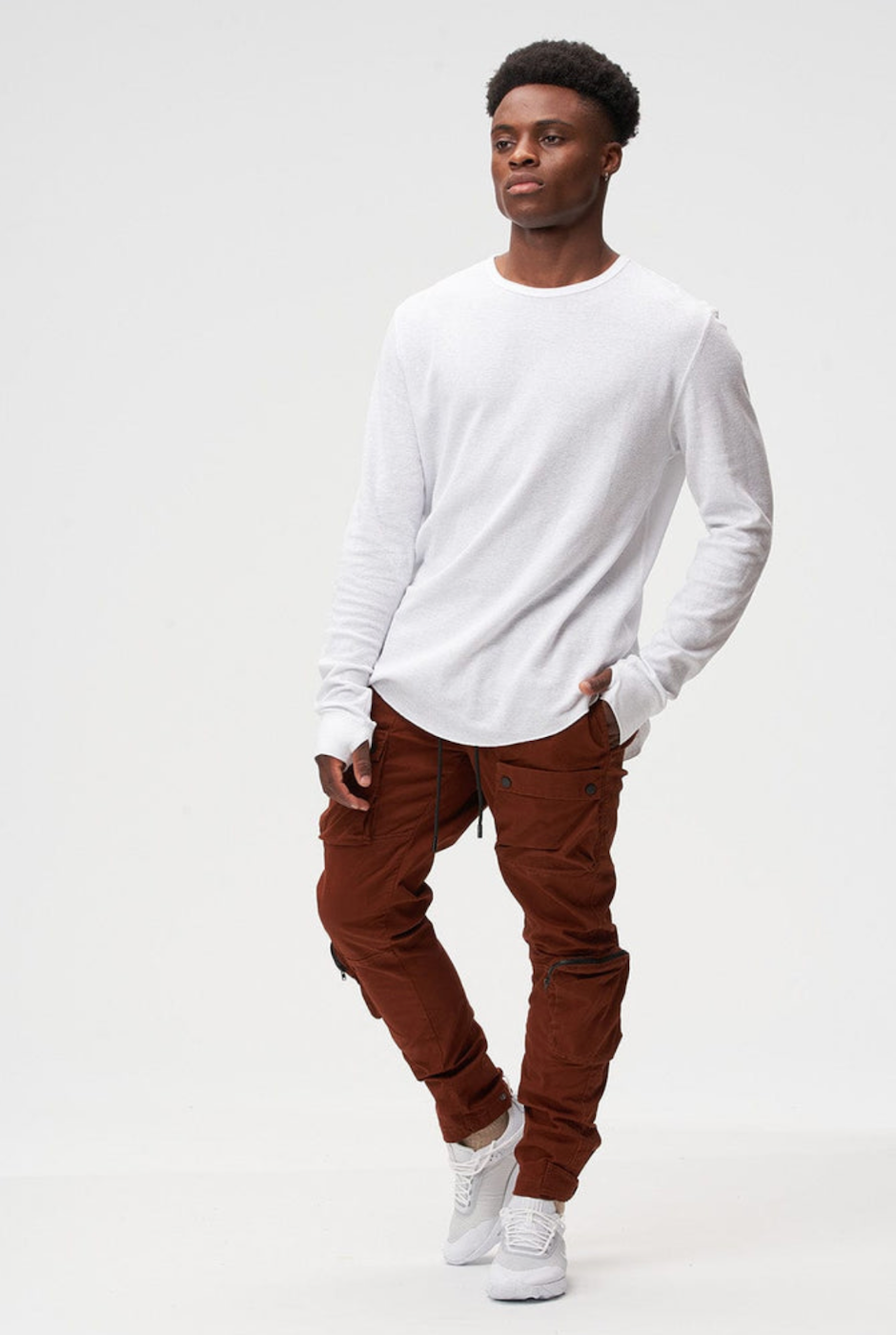 KUWALLA TEE THERMAL HI-LO - WHITE