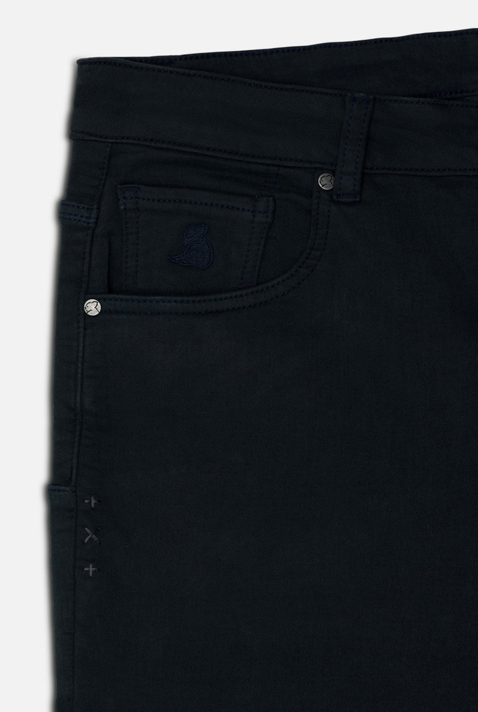 KUWALLA TEE SUPER STRETCH DENIM SLIM - BLACK