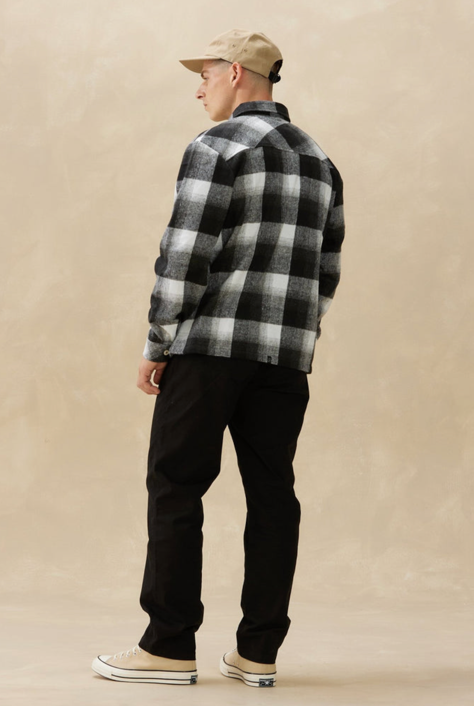 KUWALLA TEE FLANNEL OVERSHIRT BLACK