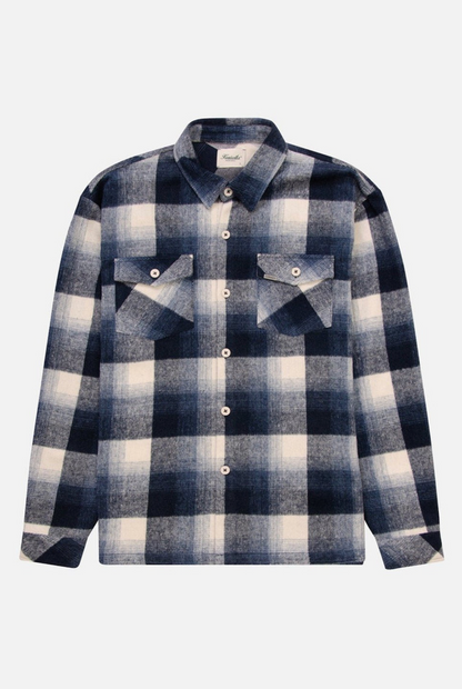 KUWALLA TEE FLANNEL OVERSHIRT - BLUE