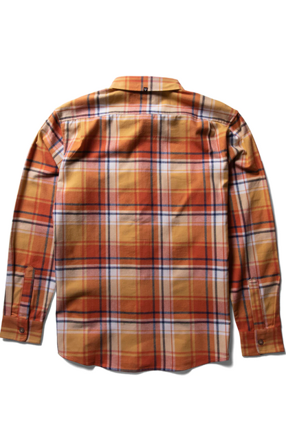 Vissla Central Coast Flannel Golden Coral