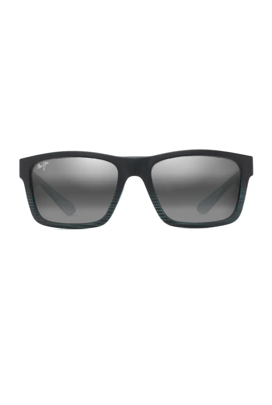 MAUI JIM THE FLATS - NOIR AVEC RAYURES TURQUOISE/GRIS NEUTRE