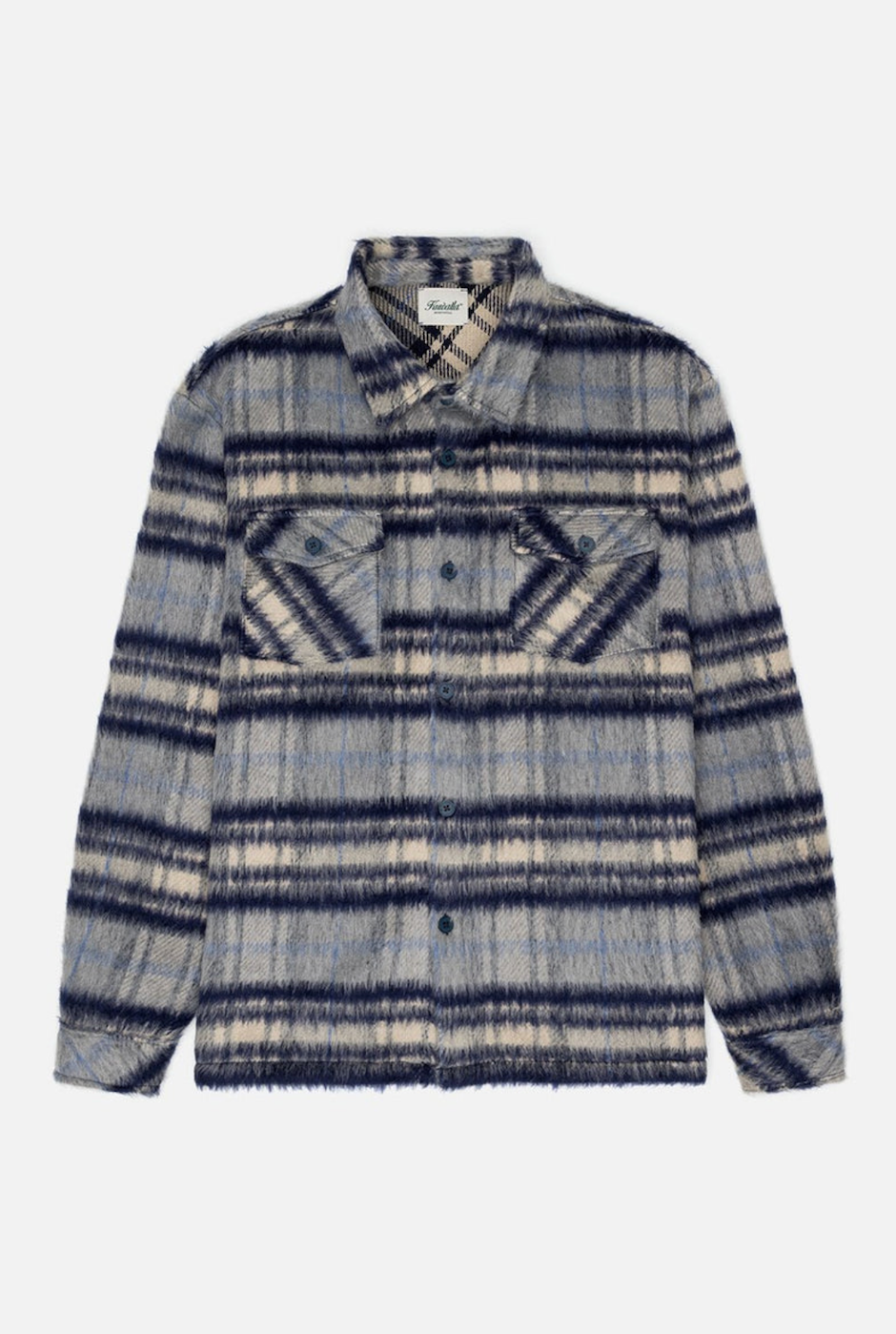 KUWALLA TEE MOHAIR OVERSHIRT - NAVY