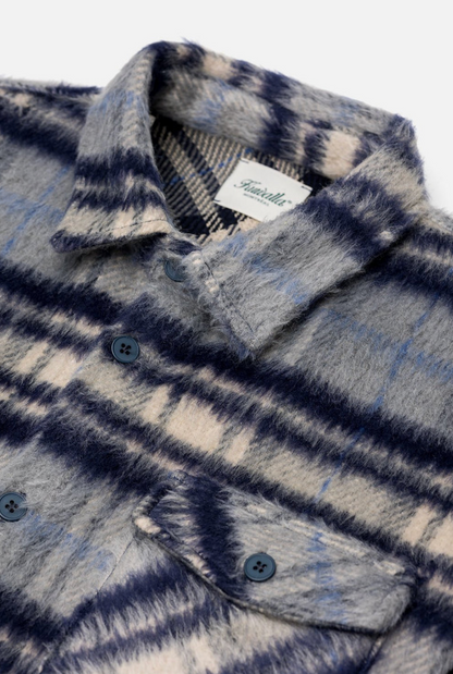 KUWALLA TEE MOHAIR OVERSHIRT - NAVY