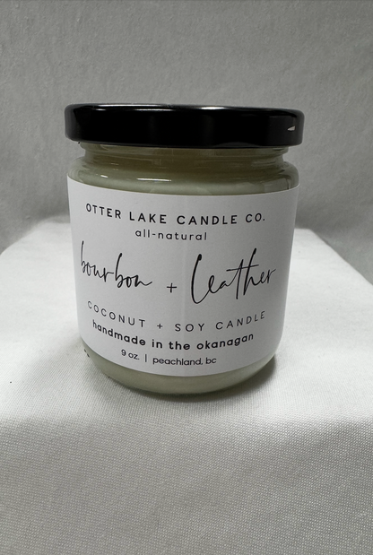 Otter Lake 9 Oz Candle Bourbon & Leather