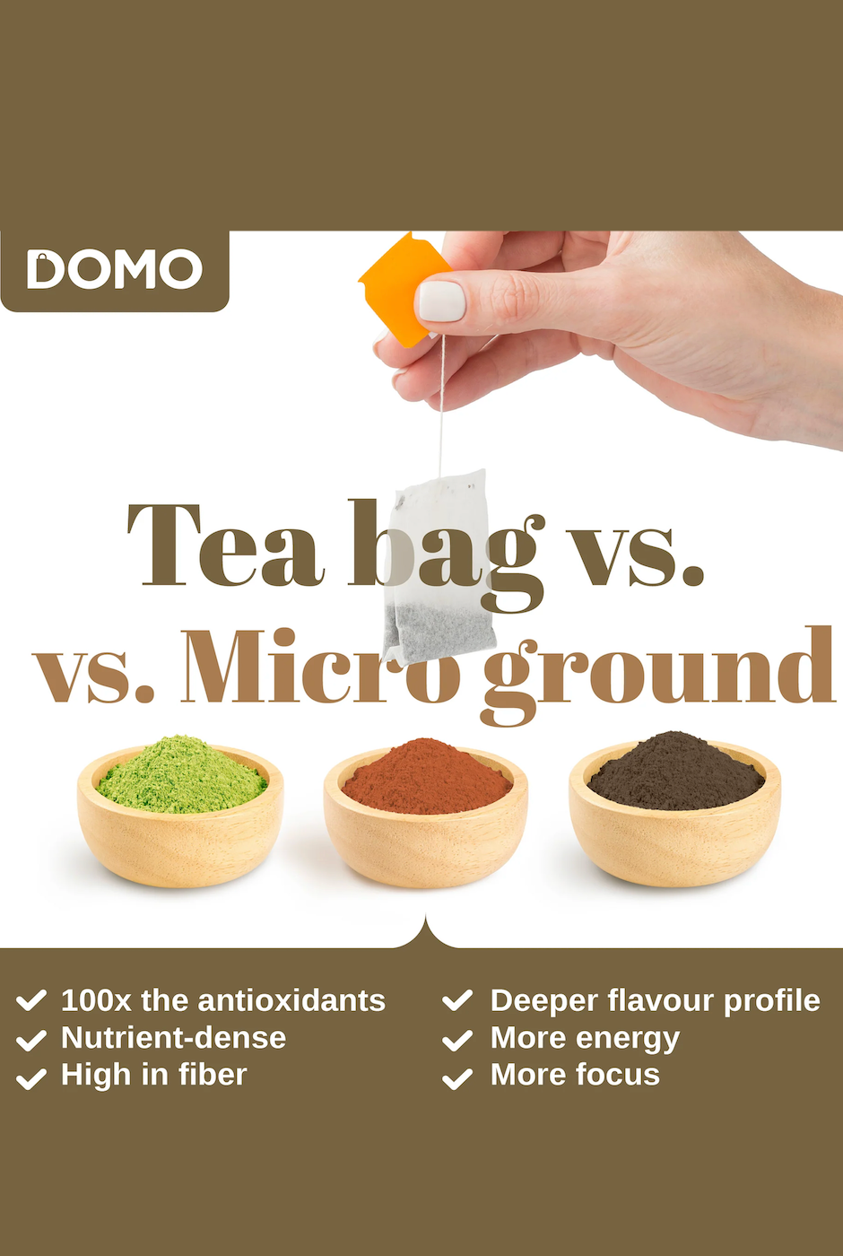 Domo Vanilla Matcha Micro Ground Instant Tea Latte