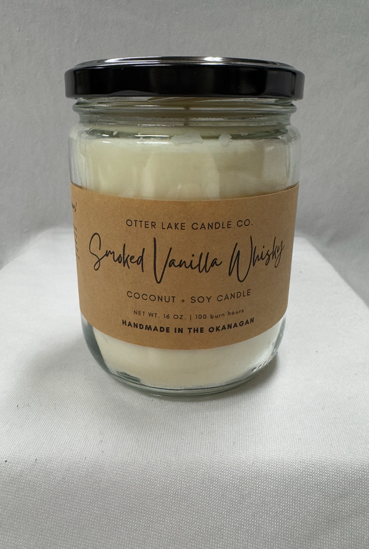 OTTER LAKE SMOKED VANILLA WHISKEY 16 OZ CANDLE