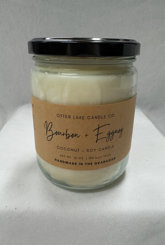 OTTER LAKE BOURBON & EGGNOG 16 OZ CANDLE