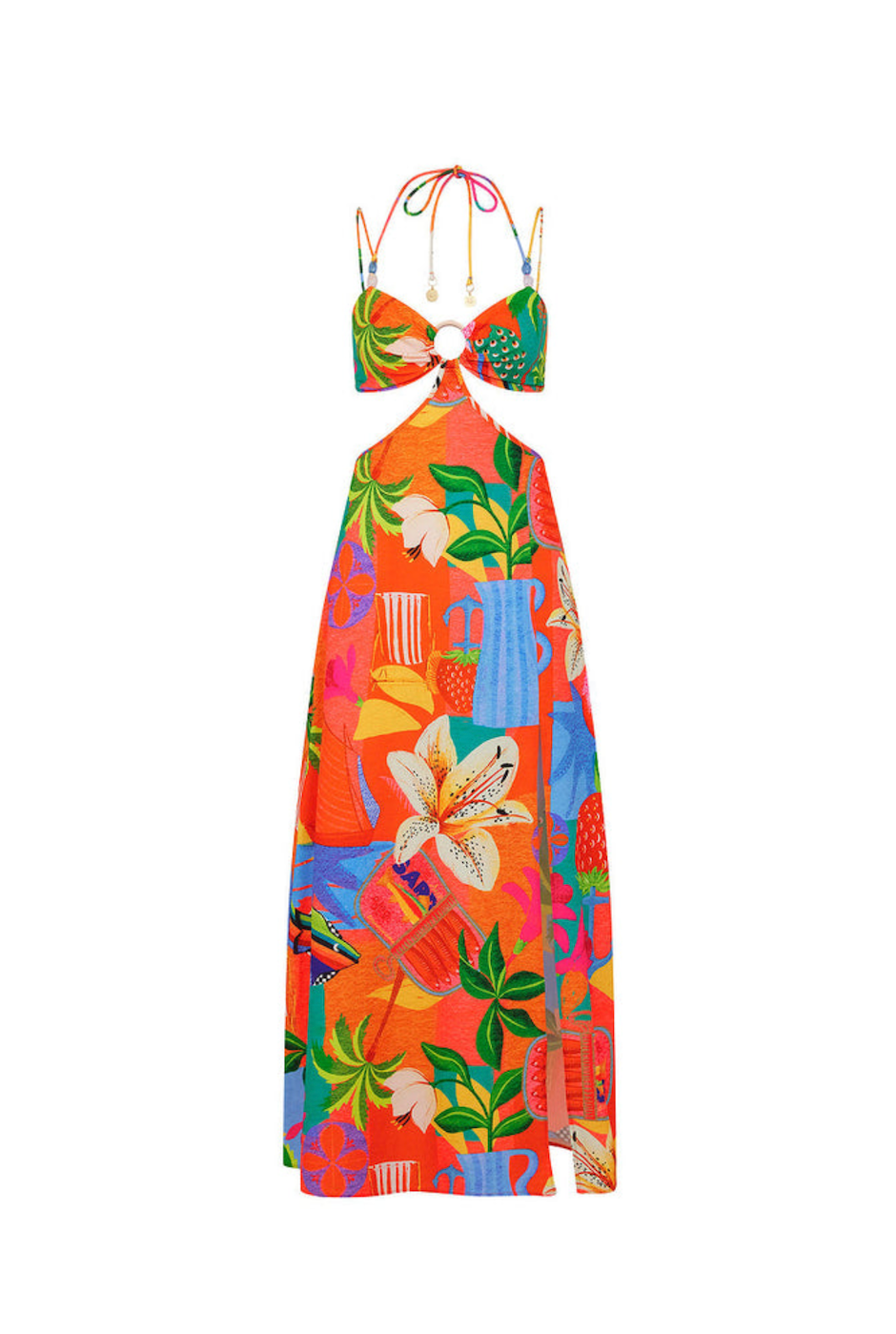 Kulani Kinis Beaded Cut Out Maxi Dress - Havana Haven The Bumwrap Kulani Kinis Beaded Cut Out Maxi Dress - Havana Haven The Bumwrap