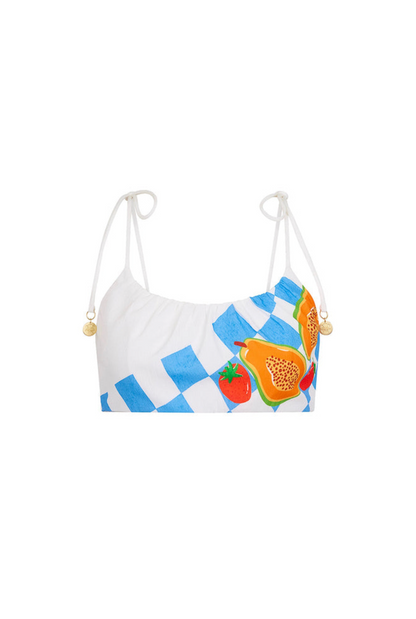 Kulani Kinis Gathered Tie Strap Crop - Suncatcher