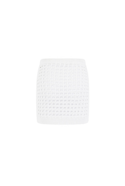 Kulani Kinis Crochet Mini Skirt - Ivory